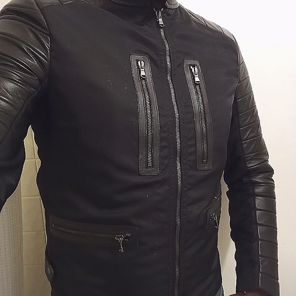 Pal Zileri Jackets & Coats Made In Italy 223 Mens Lab Black Biker